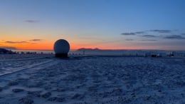 KSAT Ka-band graphic with Svabard ground station.